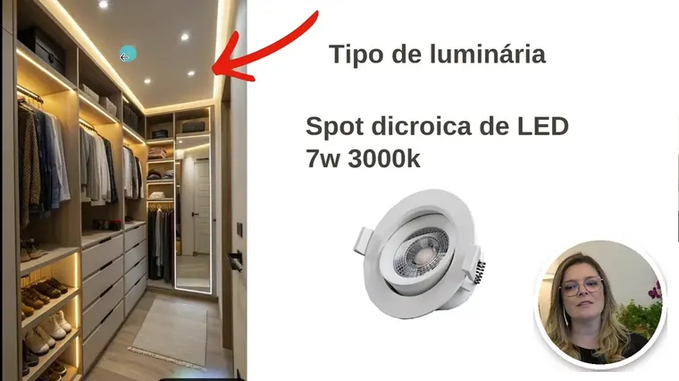 Cena da aula: Luz no closet sem quebrar parede