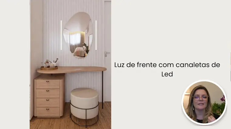 Cena da aula: Penteadeira dentro do closet