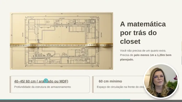 Cena da aula: Ver o closet pronto antes de montar